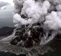 64 hectares of Krakatau volcano collapsed