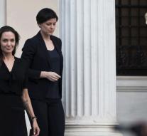 Angelina Jolie visits refugees Athens