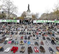 Hundreds of shoes on Place de la Republique
