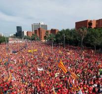 Mass demonstration separatists in Barcelona