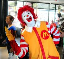 McDonald's clown gets from public