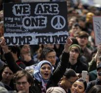 Protests against Trump predominantly peaceful