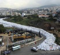 River of waste into Lebanon