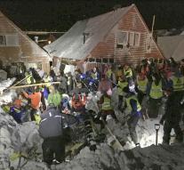 Spitsbergen houses buried by avalanche