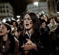 Striking actions on women's day in Spain