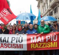 Tens of thousands demonstrating in Italy
