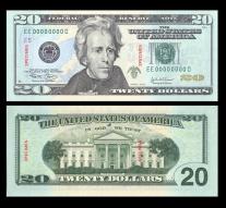 $ 20 bill with black women