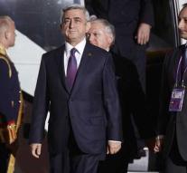 Armenian leader away after mass demonstrations