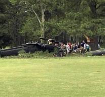 Army helicopter crashed on golf course