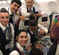 Baby on board aircraft Turkish born