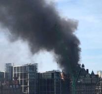 Big fire in hotel center London