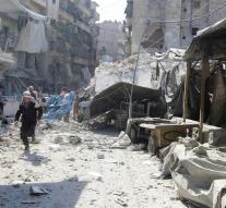 bombed market in Aleppo