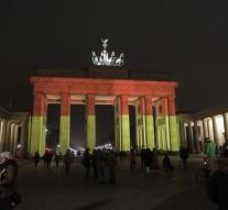 Brandenburger Tor in German flag colors