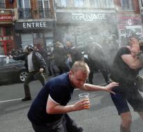 British hooligans riots by Lille