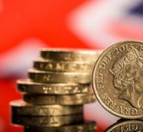 British pound falls on slower UK