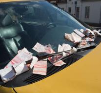 Car full parking fines in Ghent