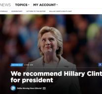 Dallas News recommends Clinton