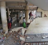 Dead and wounded by the earthquake in India