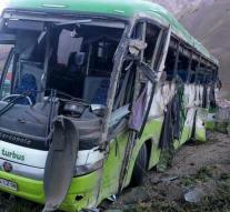 Deaths bus crash in the Andes