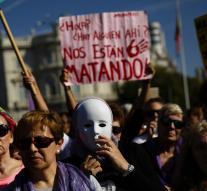 Demonstration in Madrid against female violence