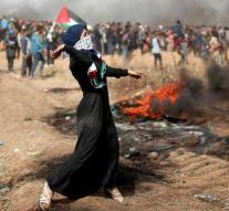 Dozens wounded in Palestinian protest