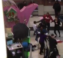 Easter Bunny to blows in mall