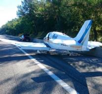 Emergency landing aircraft on French motorway