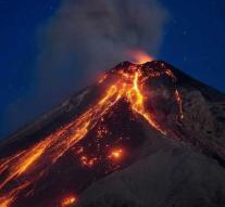 Energy fire volcano is decreasing, danger remains