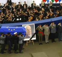European flag on chest of Helmut Kohl