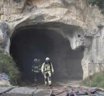 Fire brigade burns fire caves