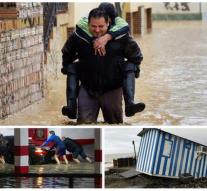 Floods from heavy rain southern Spain