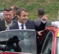 French president surprised by visiting Tour
