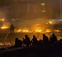 French refugee camp burned after riots