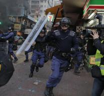 Hong Kong police clashed with protesters