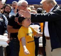 Hurricane affected kid to Trump: 'Can I have a hug?'