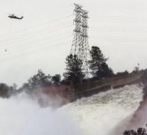 Immediate danger passed at dam California