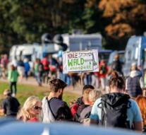 Large demonstration at 'brown coal forest' Hambach