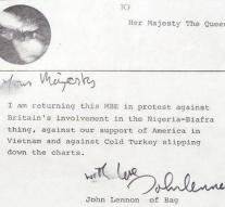 Lennon letter to Queen Elizabeth surfaced