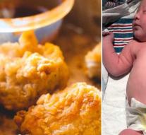 Lifetime free food after birth in fast food restaurant
