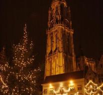 Lightning Striking cathedral Antwerp