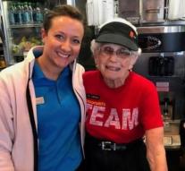 Loraine (94) has been working for 44 years at McDonald's