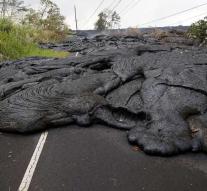 Main road closed by advancing lava Hawaii