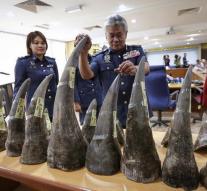 Malaysia intercepted 18 illegal horns value: millions