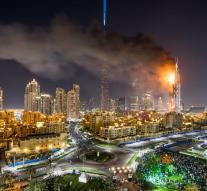Obscurity after fire in luxury hotel Dubai