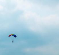 Parachutist accidentally escaped formation