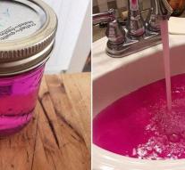 Pink water from the tap in Canadian village
