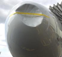 Plane back with dented nose