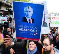Protesters mock Hungarian Prime Minister