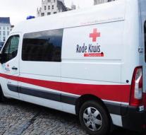 Red Cross 'call bus' by reception