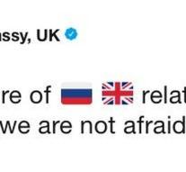 Remarkable tweet Russian Embassy in London: 'Not afraid of a little cold'